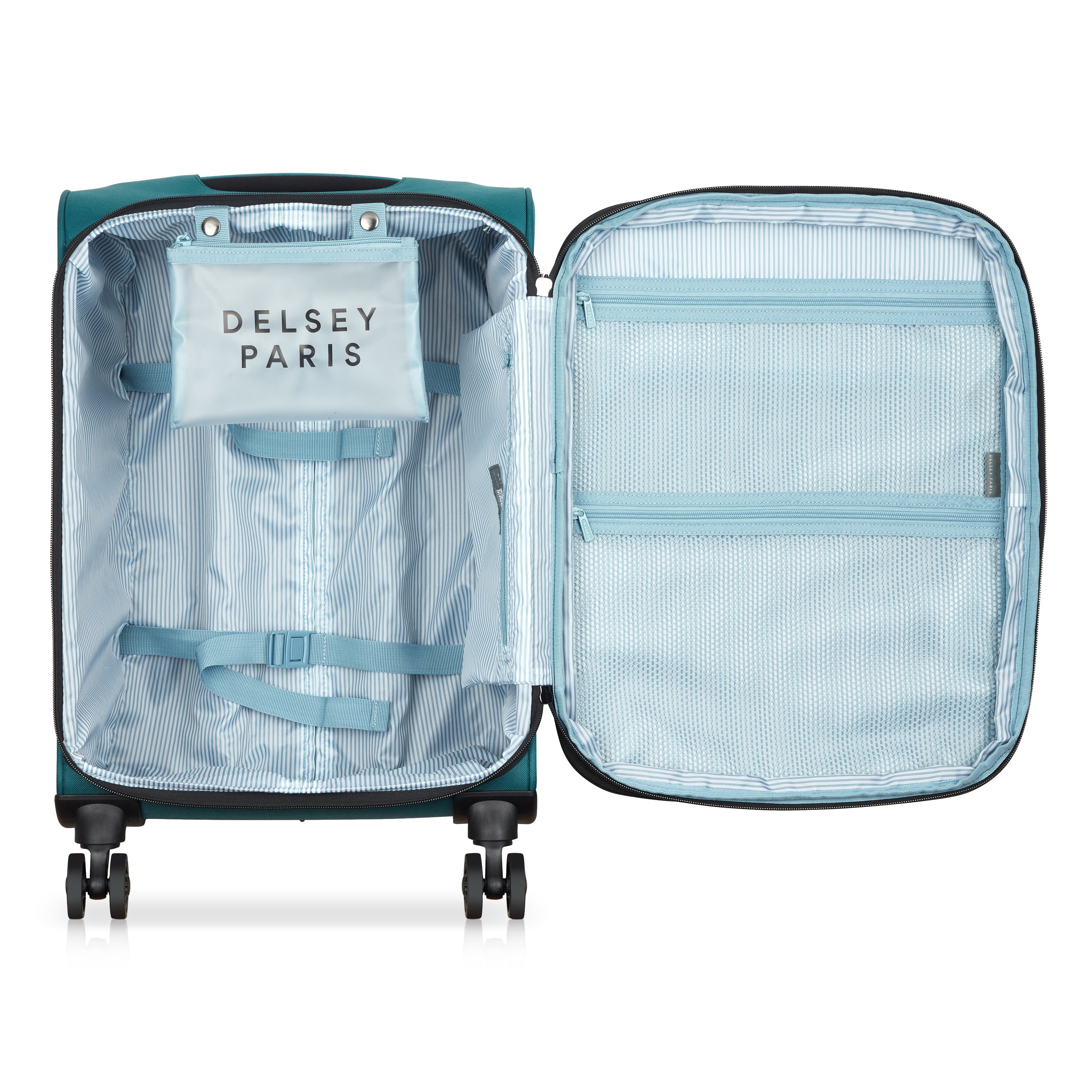 SKY MAX 3.0 Valise Cabine Extensible 58 CM BLEU VERT