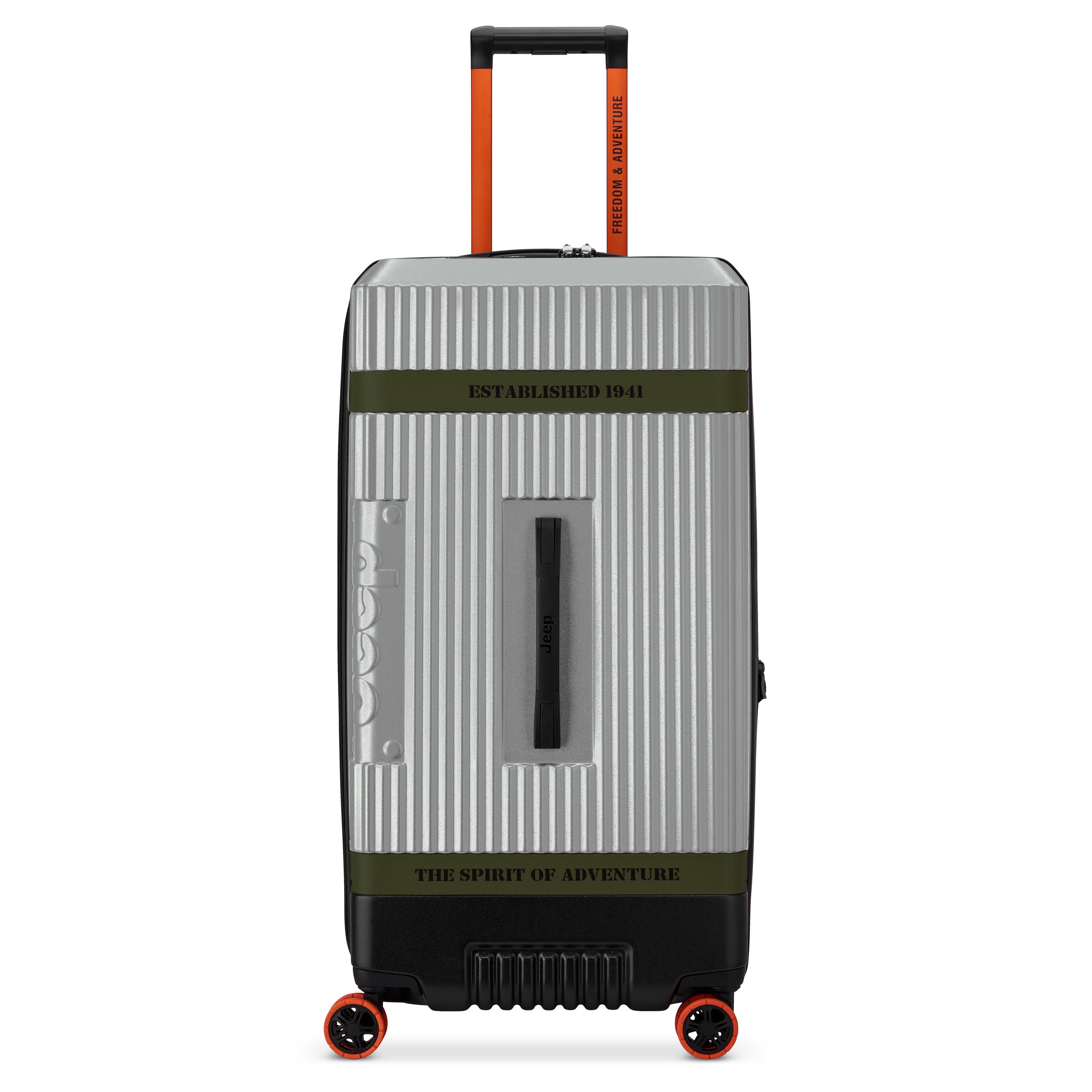 JH001A |  32-Inch Expandable Check-In Trunk Suitcase, Silver