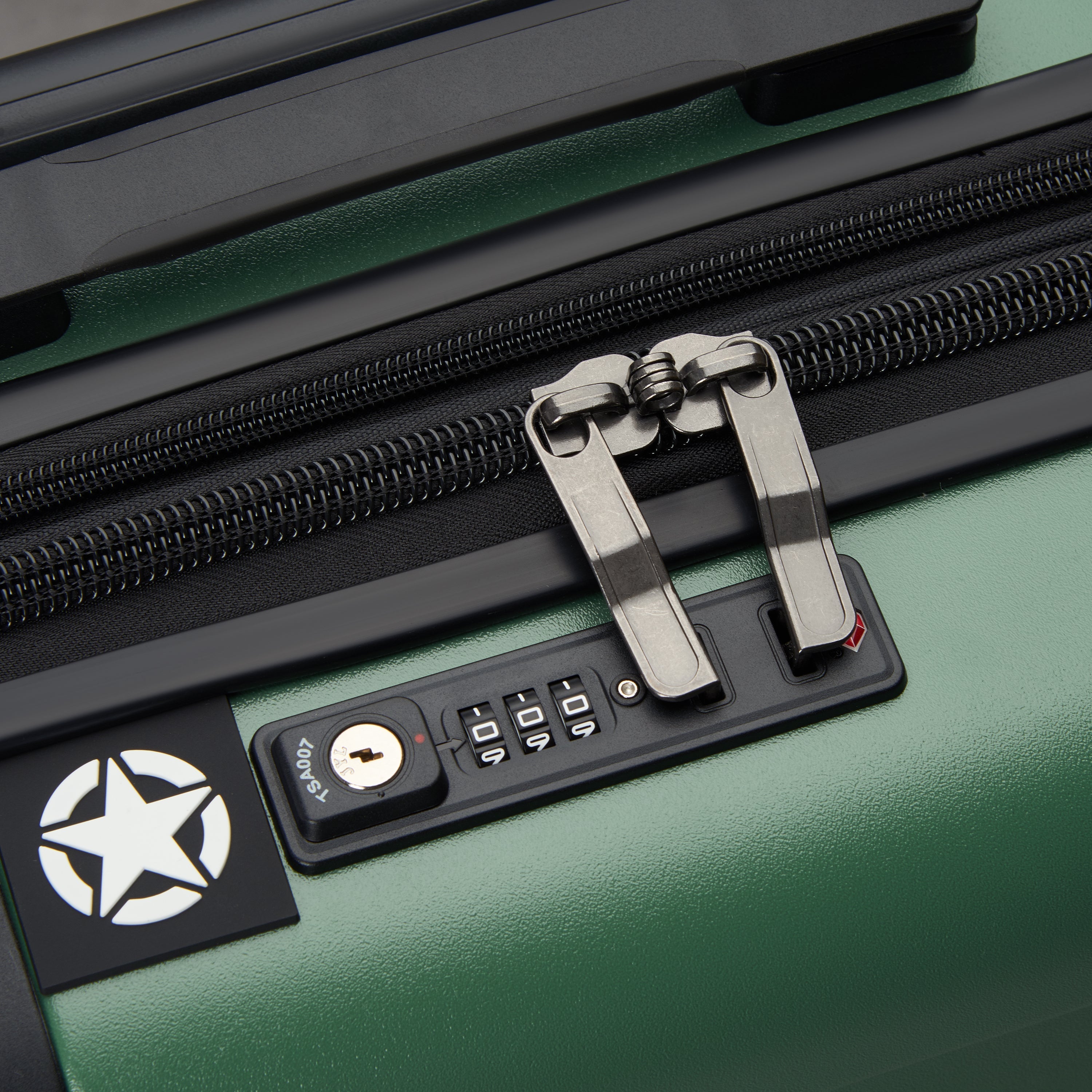 JH002B | 22-Inch Expandable Carry-On Suitcase, Elm green