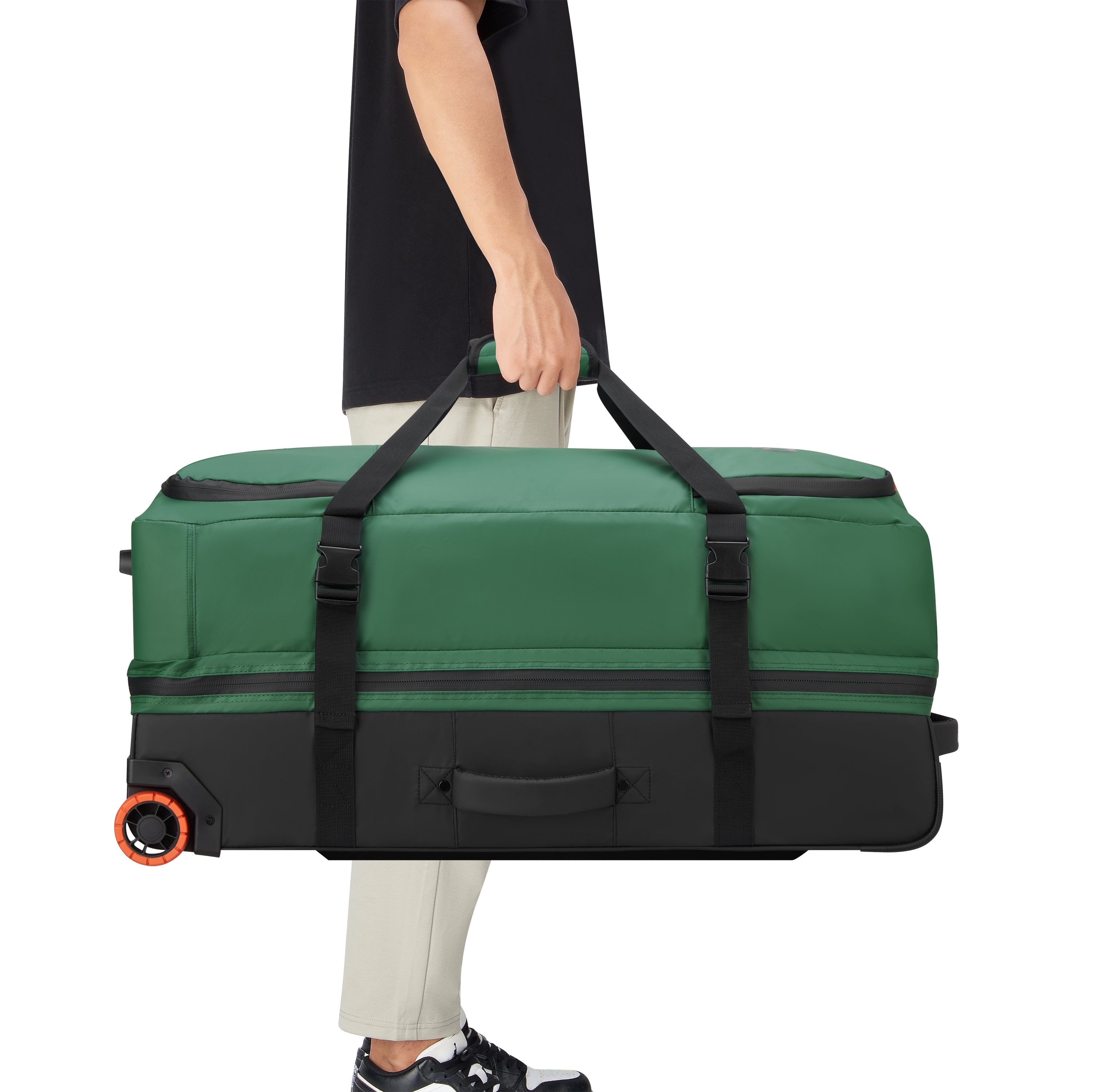 JS005A |  32-Inch 2-Wheeled Duffel Bag, Elm green