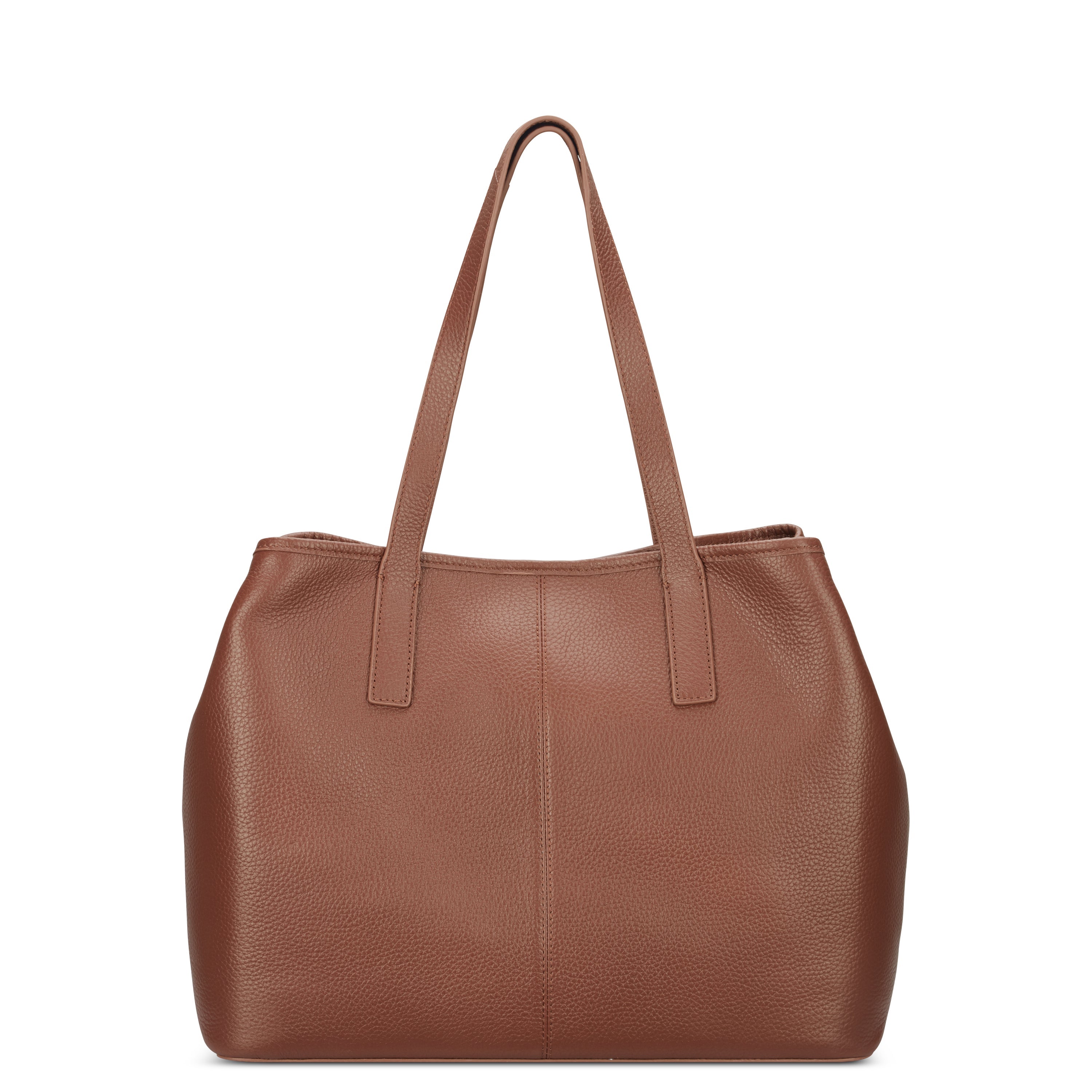 LE CUIR GRAINE| Sac Cabas en Cuir COGNAC