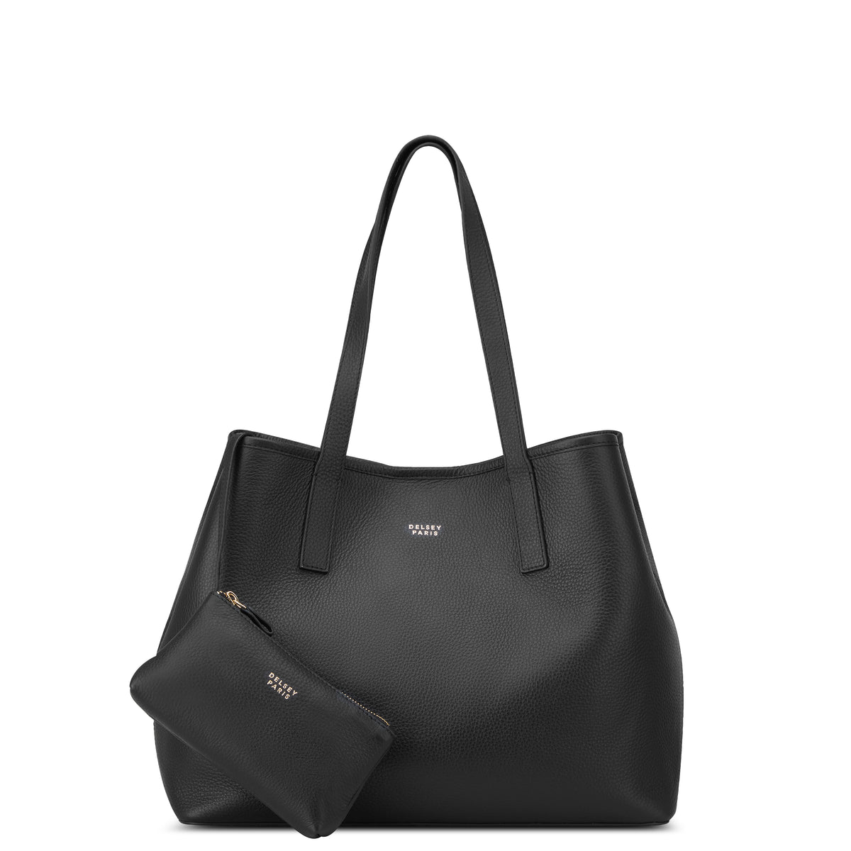 LE CUIR GRAINE | Leather Tote Bag, Black