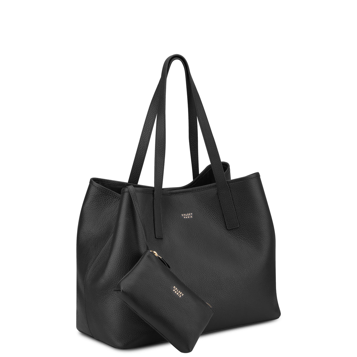 LE CUIR GRAINE | Leather Tote Bag, Black