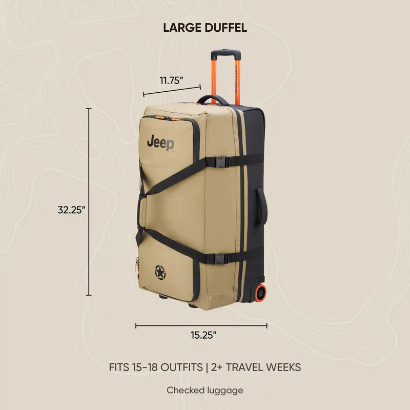 JS005A - Large Rolling Duffel Bag