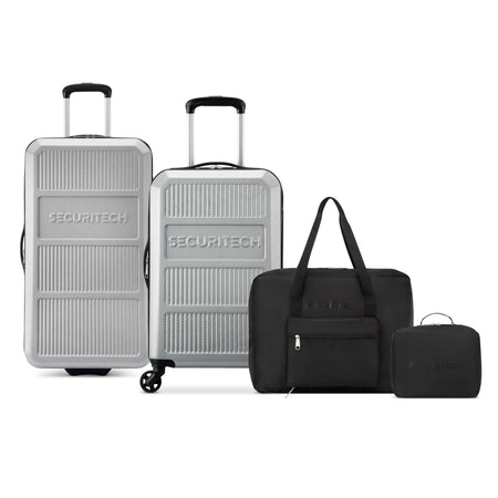 ASPHALT | 4-Piece Luggage Set, Silver | DELSEY PARIS