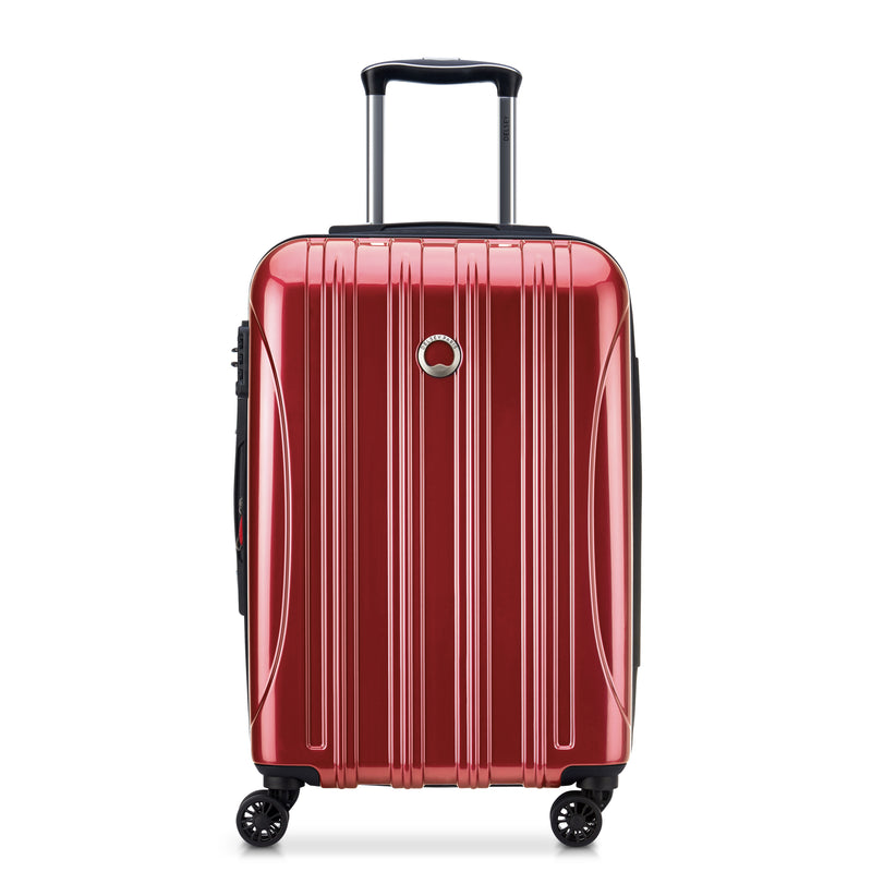 Hardside Carry-On Luggage Expandable Hand Carry Rolling Suitcase with  Spinning Wheels Built-In TSA Lock Red 